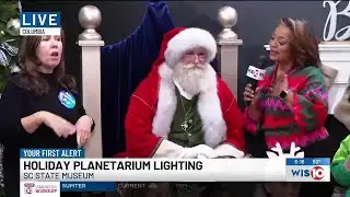 Santa makes a splash at SC State Museum planetarium lighting