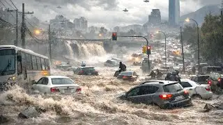 Santiago Paralyzed! Massive Floods Hit Chile, Maipú River Overflows, Trapping Vehicles.