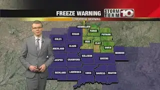 Saturday Night: Mostly clear and calm with frost developing. Low: 31°