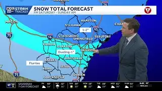 Saturday snow chances for the Savannah area