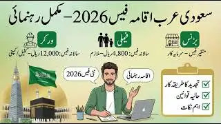 Saudi Arabia Iqama Fees 2026 | Renewal Fee, Dependent Fee, Work Permit Full Guide Urdu Hindi