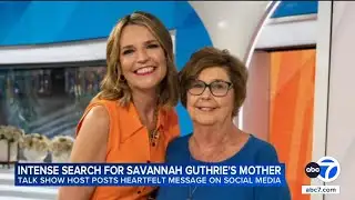 Savannah Guthrie addresses her mother missing in possible abduction