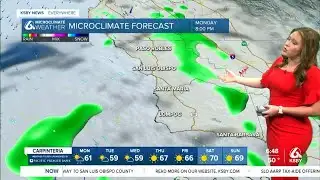 Scattered rain showers move in Monday