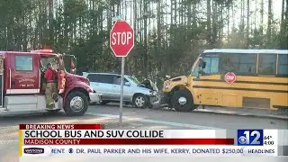 School bus and SUV collide in Madison County: MHP