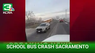 School bus crashes into creek in Sacramento