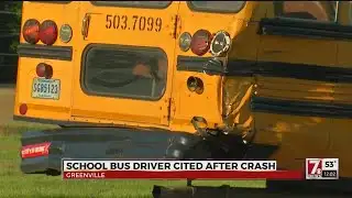 School bus driver cited after crash
