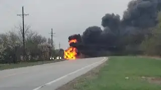 School bus engulfed in flames in Omaha on Thursday morning