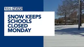 Schools close Monday as snow and ice lingers after weekend snowstorm