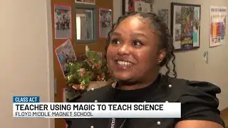 Science teacher bringing lessons to life with a touch of magic
