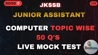 Score 20/20 🎯 50  Computer MCQs for JKSSB Junior Assistant | Live Class