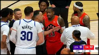 Scottie Barnes and Jusuf Nurkić playing physical leads to mini scuffle