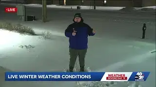 Second wave of snow and sleet hitting Arkansas Sunday morning