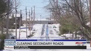 Secondary roads still being cleared in Guilford County