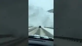 Seconds Before Disaster: Avalanche Slams Across Mountain Highway