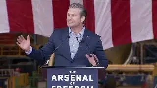 Secretary of War Hegseth talks Space Industrial Base during Blue Origin visit