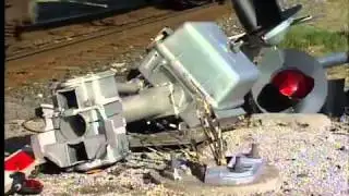 Semi hits train signal