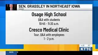 Sen. Grassley visiting Northeast Iowa