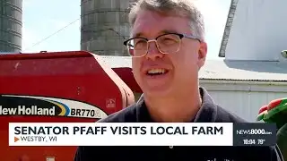 Senator Pfaff visits local farm