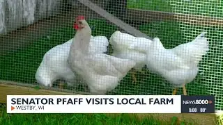 Senator Pfaff visits local farm