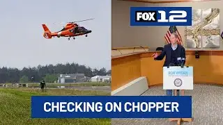Senator Wyden visits Newport, checks on Coast Guard rescue helicopter