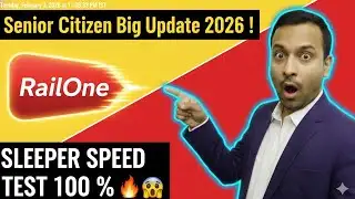 Senior Citizen Ticket Update 2026 😱 | RailOne Sleeper Booking Fast Test