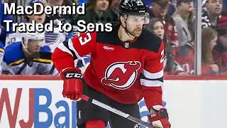 Sens Trade MacEwen to Devils for MacDermid, Preds Extend Evangelista, Wild Release Jack Johnson