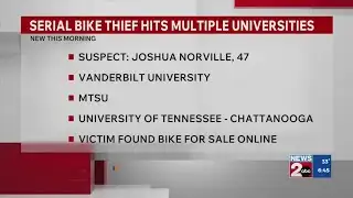 Serial bike thief arrested in Nashville
