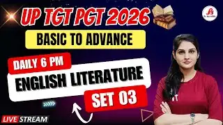 🔴 Set 03 | English Literature | UP TGT PGT 2026 | Basic to Advance