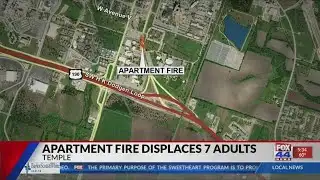 Seven displaced after Temple apartment blaze