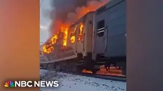 Several dead after Russian strike hits Ukrainian train