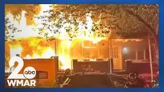 Several homes damaged in early morning Hampden fire