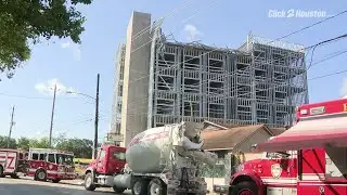 Several injured after floor collapses at building under construction