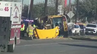 Several students hospitalized after San Antonio bus overturns on Loop 410