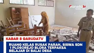 Severely Damaged Classrooms, Students of SDN 1 Plosorejo Blora Forced to Study at Village Hall