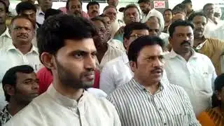 Shashikant Shinde at Satara Protest against Government