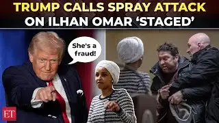 ‘She probably had herself sprayed!’ Trump mocks Ilhan Omar after Minneapolis town hall attack on her