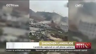 Shenzhen landslide captured on cell phone camera