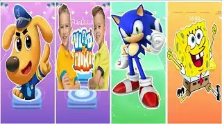 Sherif labrador vs Vlad and Niki vs Sonic vs Spongebob