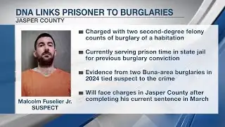 Sheriff: DNA links Texas prisoner to Jasper County burglaries
