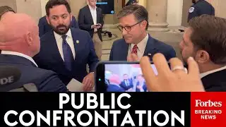 SHOCK MOMENT: Ruben Gallego, Mark Kelly Confront Speaker Johnson In Tense Exchange