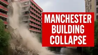 Shocking Manchester Building Collapse: Hundreds Evacuated After Scaffolding Falls Into River🔴🌍#news