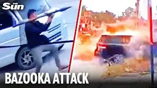 Shocking moment man fires BAZOOKA at Philippines mayor in blatant assassination attempt