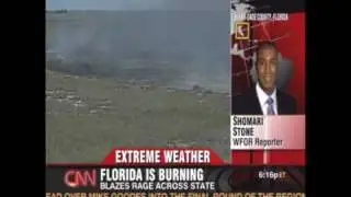 Shomari Stone Reports for CNN on Florida Brush Fires (2008)