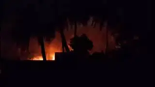 Short circuit in Vittal..four shops completely gutted in fire.