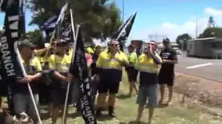 Shorten confronted with wharf brawl