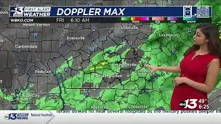 Showers move out this morning!