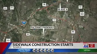 Sidewalk construction in Temple to cause daily lane closures