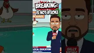 Silly news iteration 8, chicken swimming school