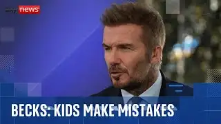 Sir David Beckham speaks at Davos after Brooklyn Peltz-Beckham attack