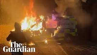 Six arrested after violent protest outside Dublin asylum seeker hotel